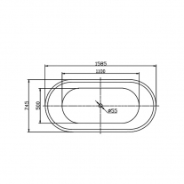 Cada freestanding Florida, Ava, cu instalatie, 159 cm